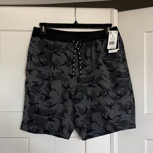 NWT Adidas Aeroready Men's Camo Shorts Black Gray Size L